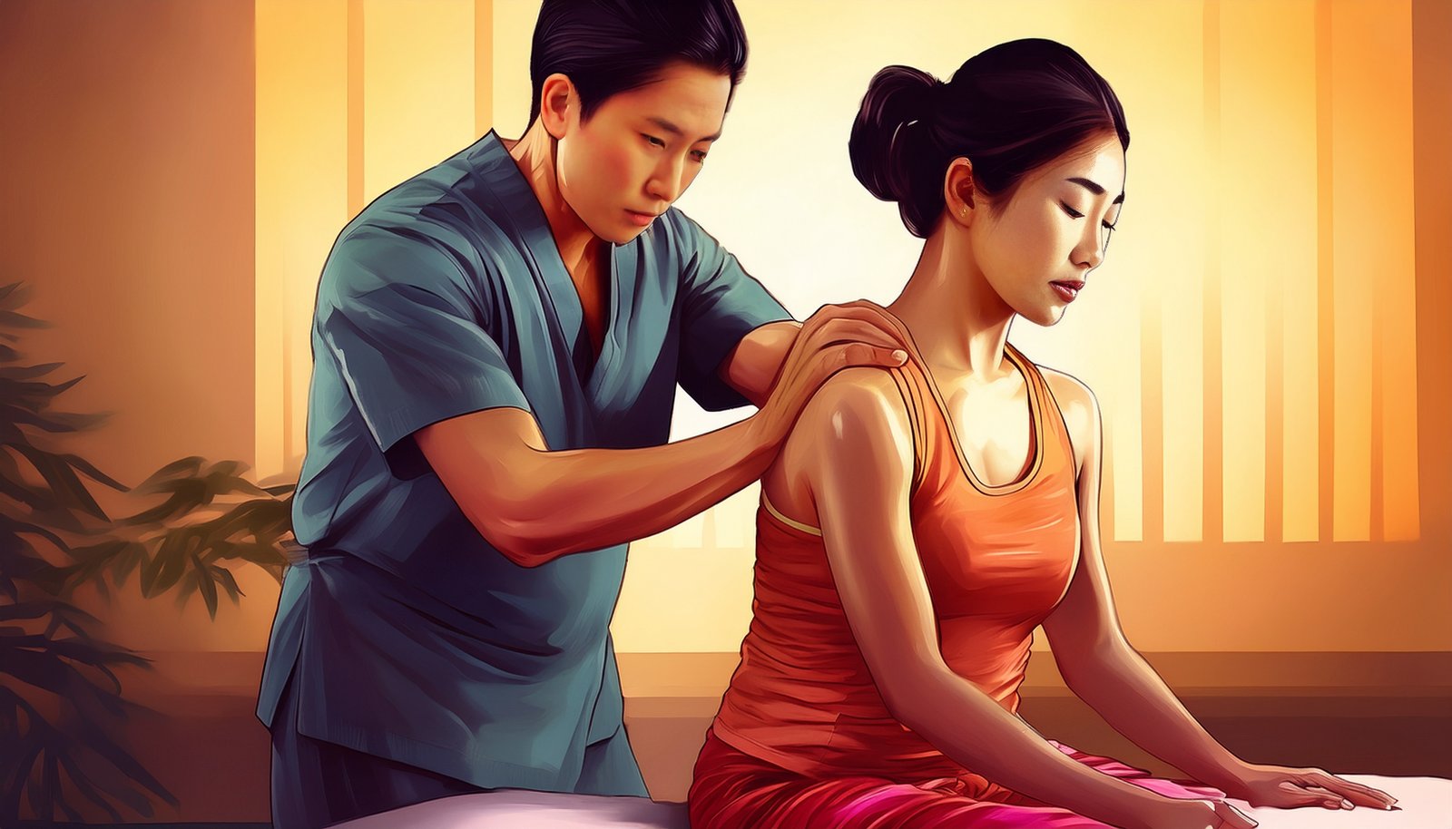 Therapist Performing Soft Tissue Manipulation